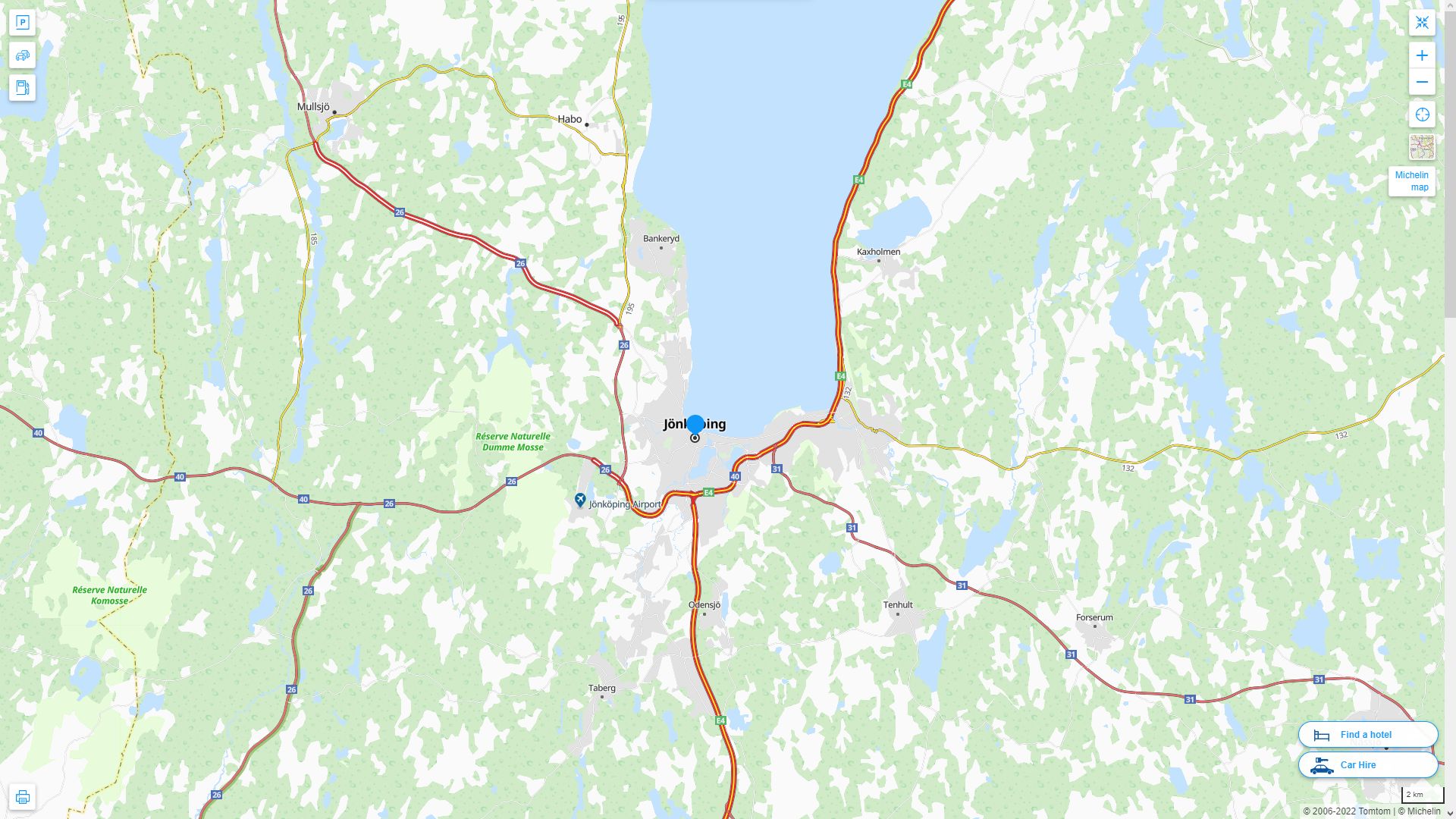 Jonkopin Highway and Road Map